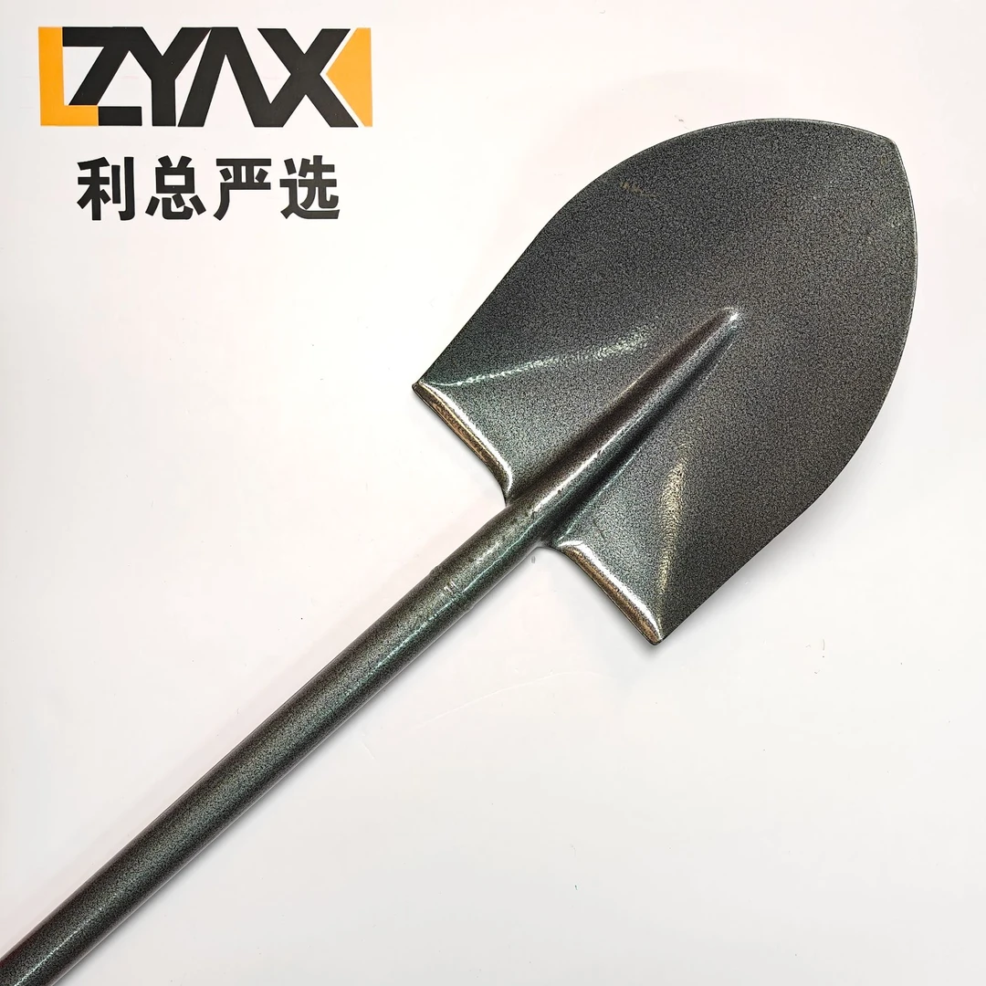 （大号尖头）锰钢连体铁锹铲子1米