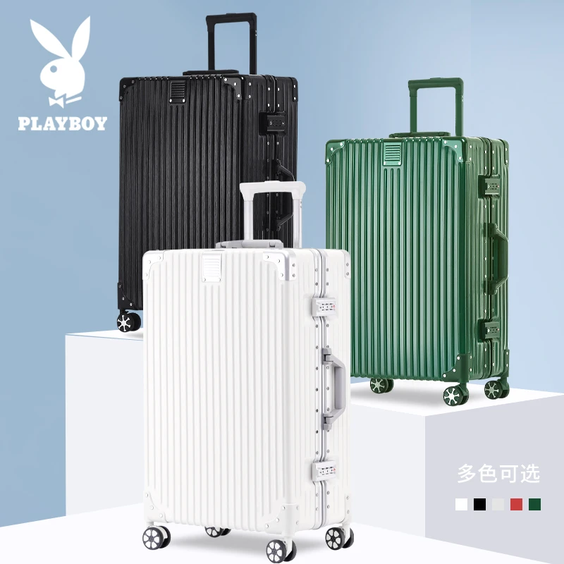 PLAYBOY行李箱旅行箱铝框20拉杆箱密码女男学生万向轮皮箱子28寸