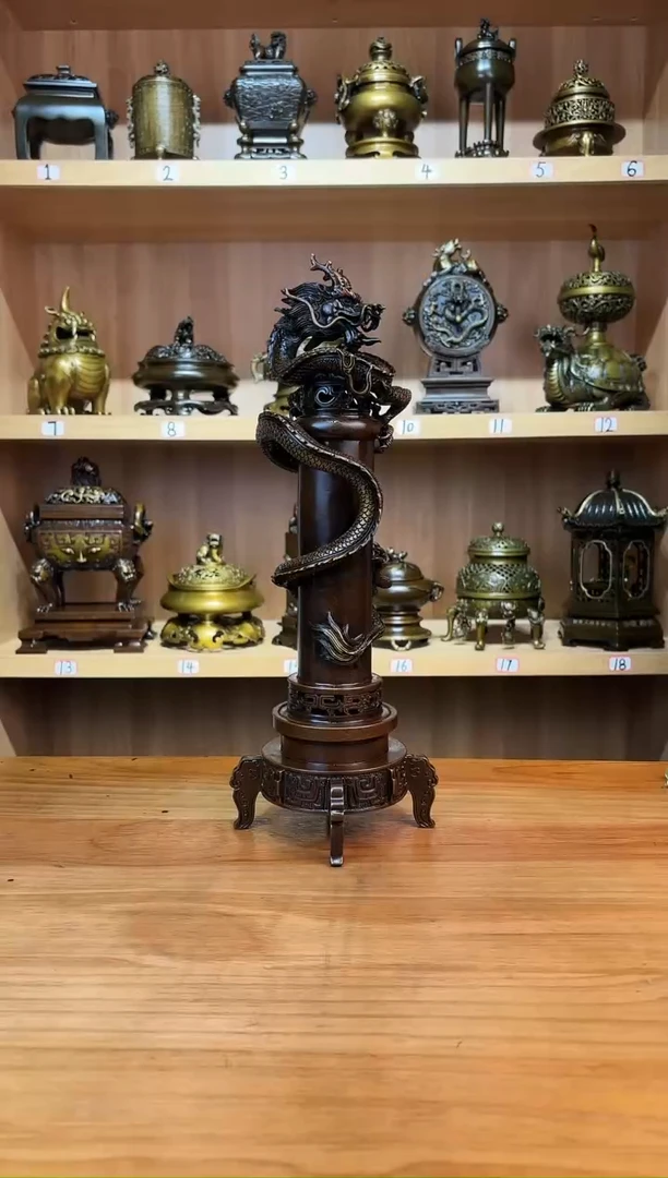 【闪购商品】紫铜龙柱