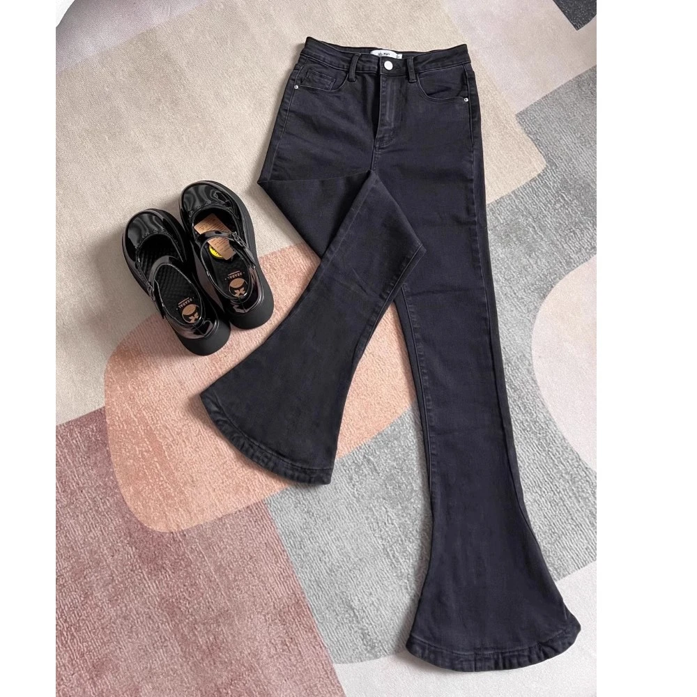 加长女裤高个子超长裤子春季新款微喇叭裤高腰显瘦弹力修身拖地裤