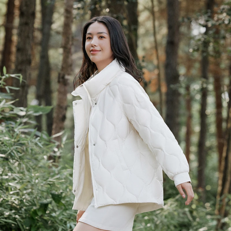 【波司登】立领白色小个子轻薄保暖显瘦高端秋冬季鸭绒羽绒服外套