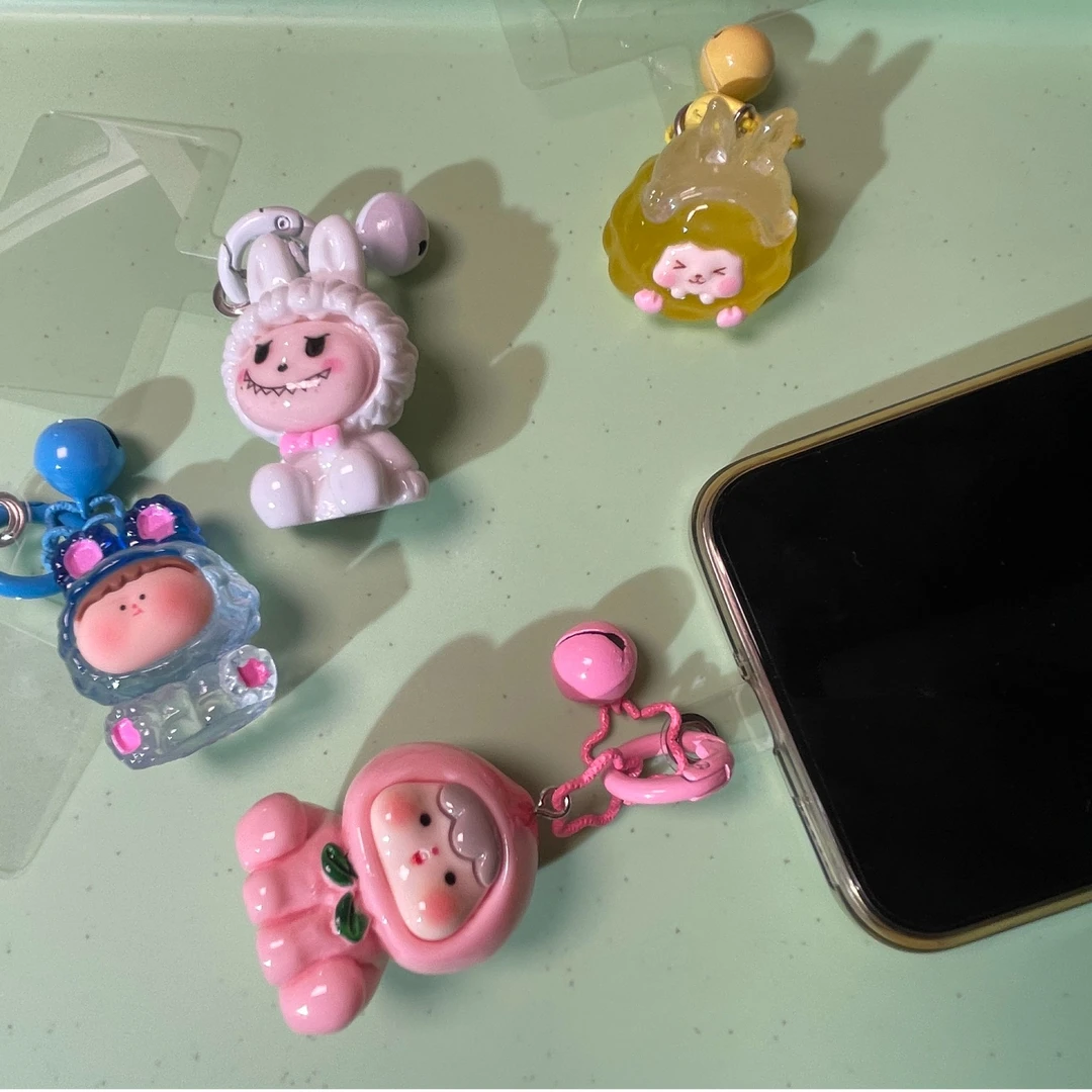 【现拍现拆】高品树脂质萌粒精美钥匙扣手机扣包挂