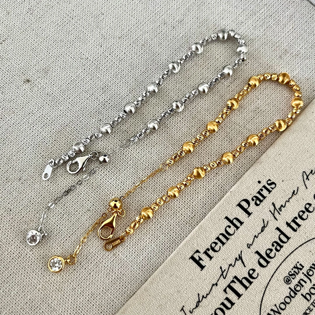 925银合成锆石手链 韩ins风时尚百搭气质简约 猫眼车花手链