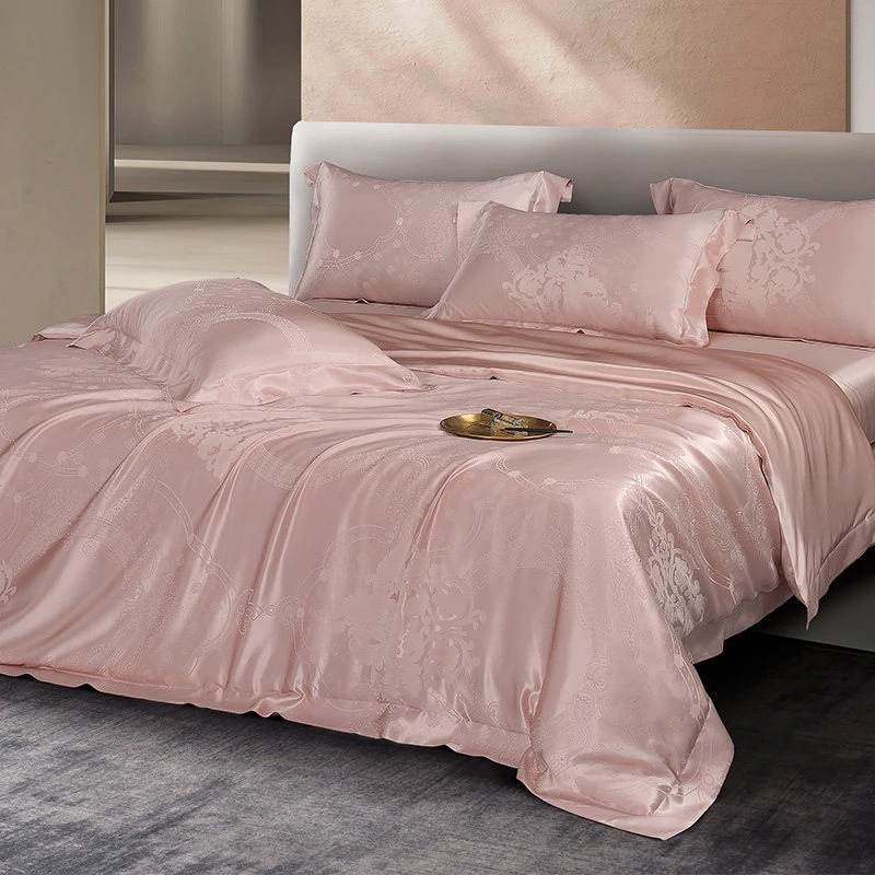 真丝四件套提花19姆米床单高档被套双面100%桑蚕丝绸定制床上用品