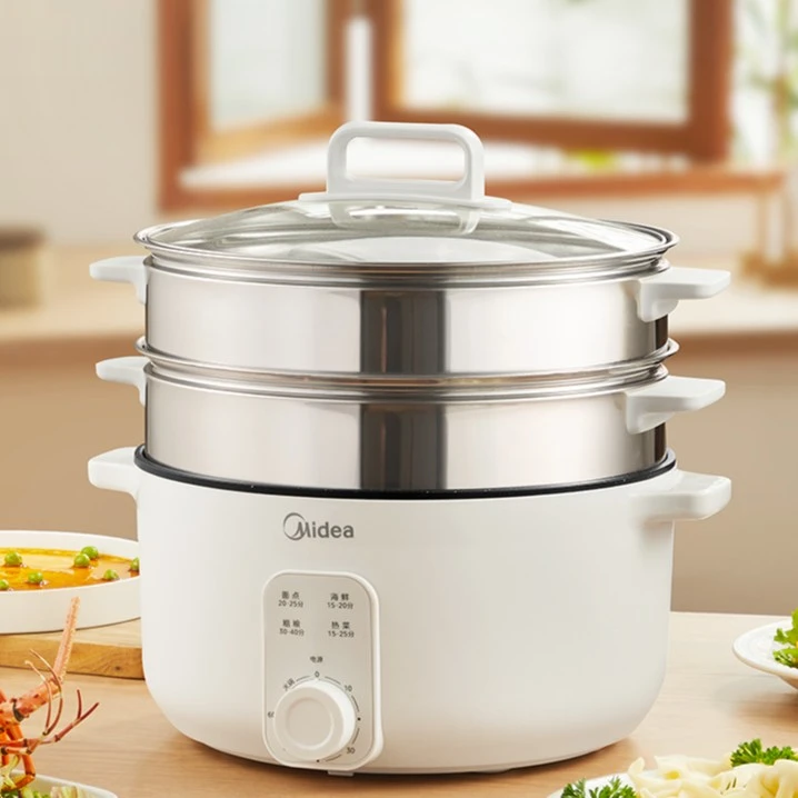 家用10L双层蒸笼+6L底锅大功率蒸锅-电蒸锅MZ-ZGE3051【粉丝专享】