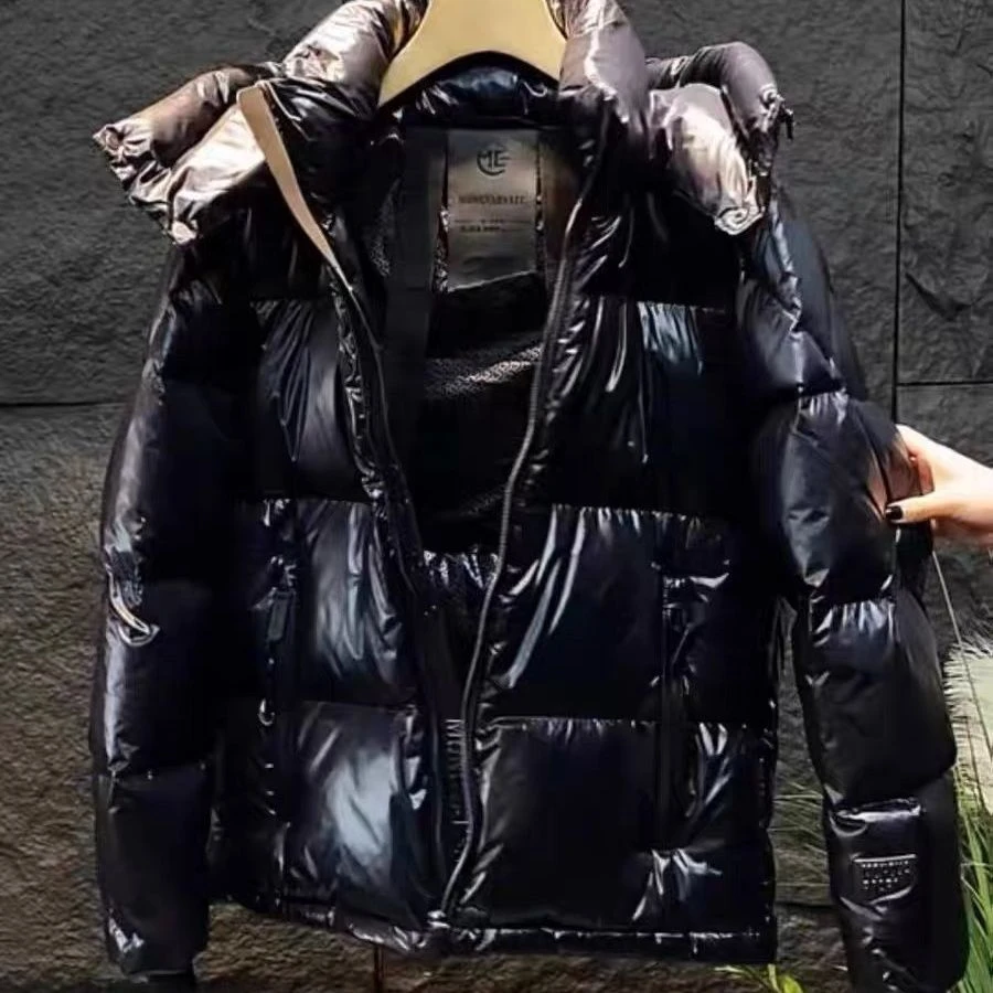 2024冬季90白鸭绒黑武士连帽羽绒服男女情侣黑尊加厚保暖防寒外套