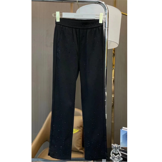 【丽丽推荐】春款时尚设计师百搭高级感气质修身重工休闲裤k39102