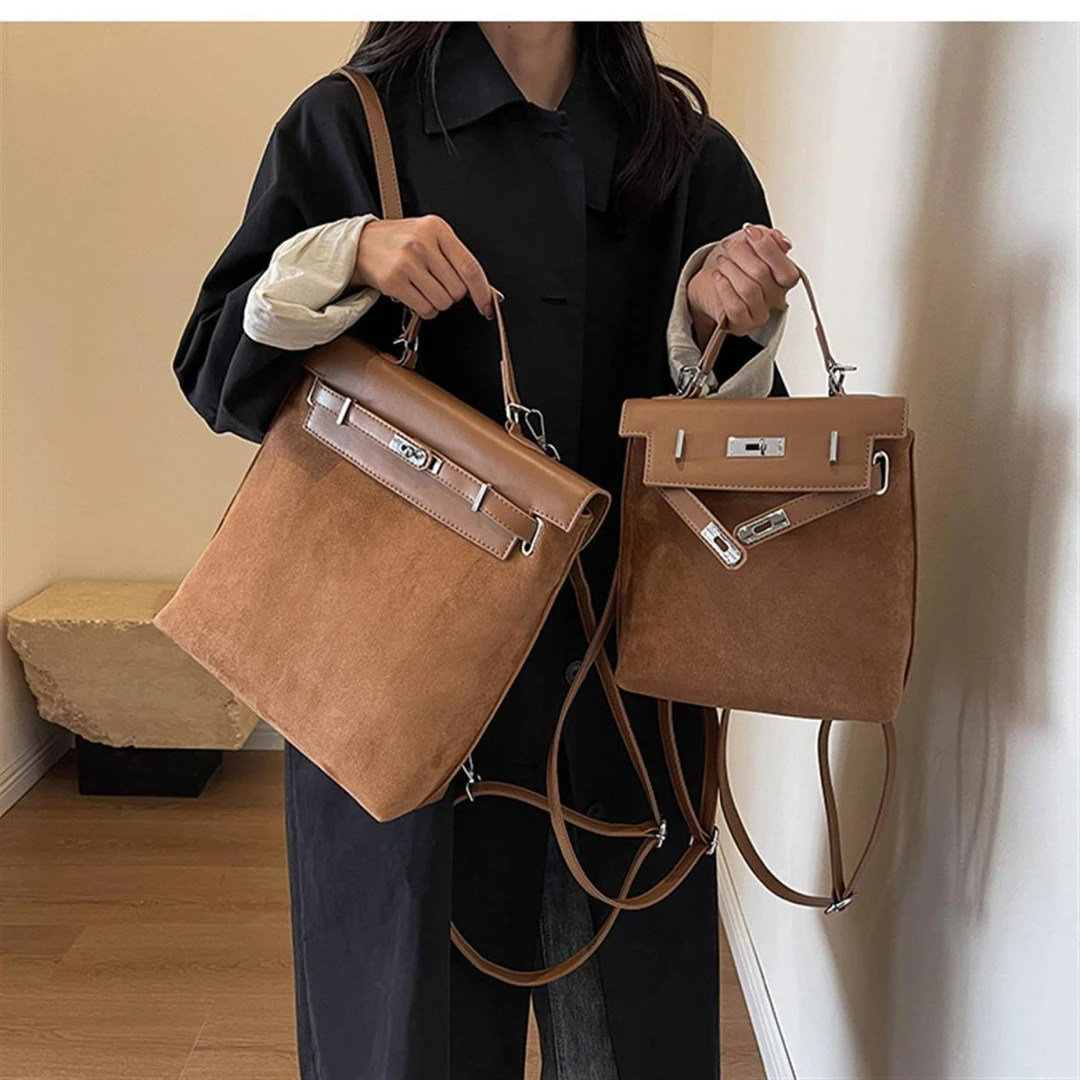 时尚休闲双肩包（无礼盒）百搭复古潮流韩版小众