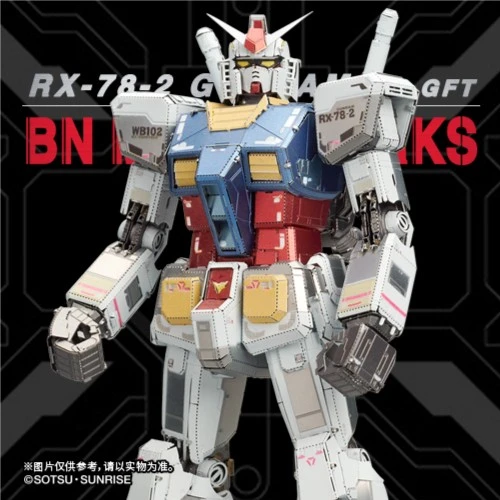 拼酷xBANDAI 台场高达RX-78-2立像3D金属拼图潮流模型元祖蚀刻