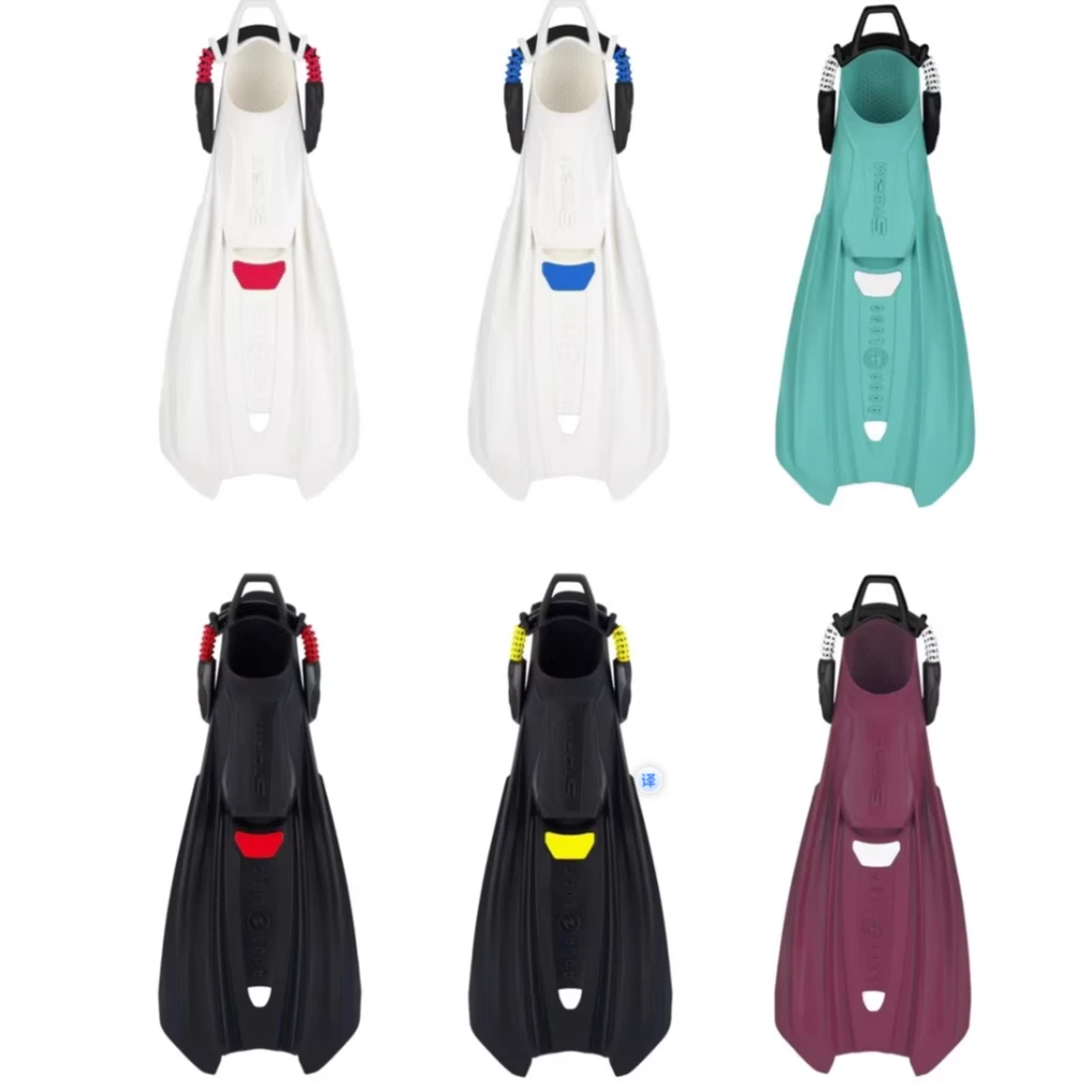 Aqualung马卡龙彩色白色脚蹼 新款风暴Storm 无需潜靴蛙鞋可光脚