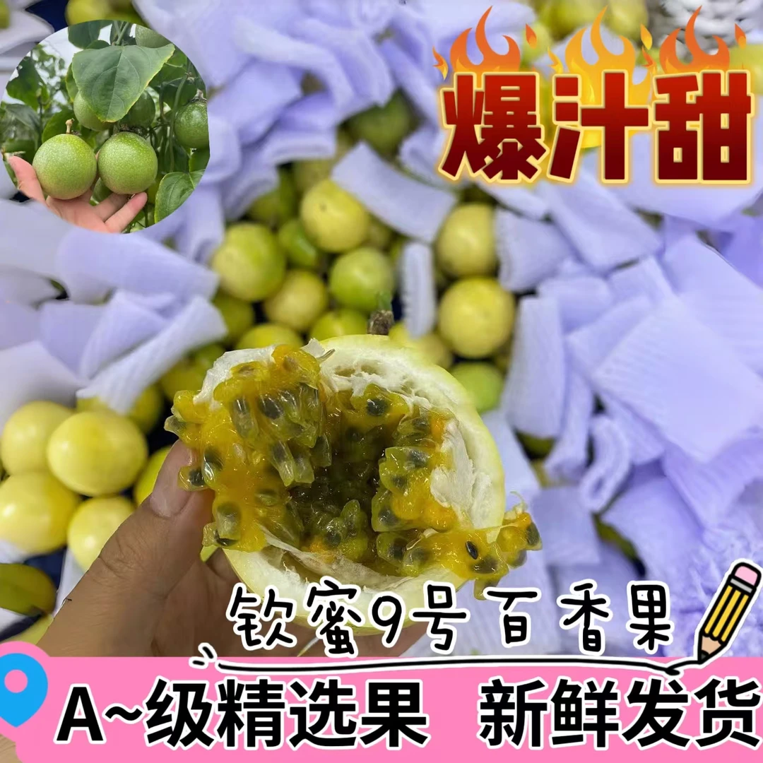 【海南直发】海南正宗钦蜜9号百香果爆汁香甜果园现摘