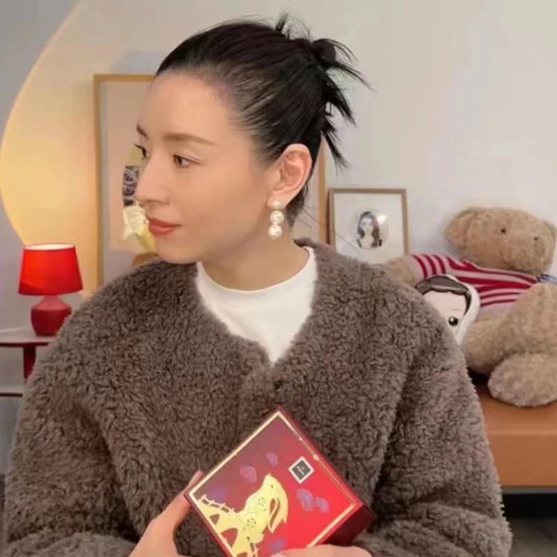 非金属耳饰 董洁同款耳环女气质耳环高级感轻奢风小众设计感耳饰