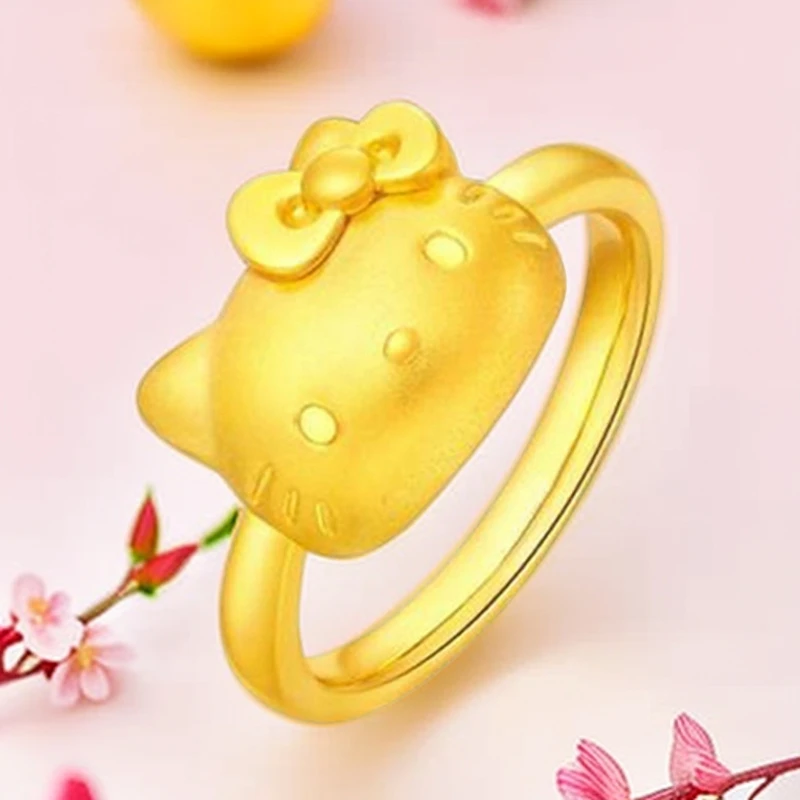 铜合金戒指 新品日韩版hellokitty 猫时尚开口指环七夕情人节礼物