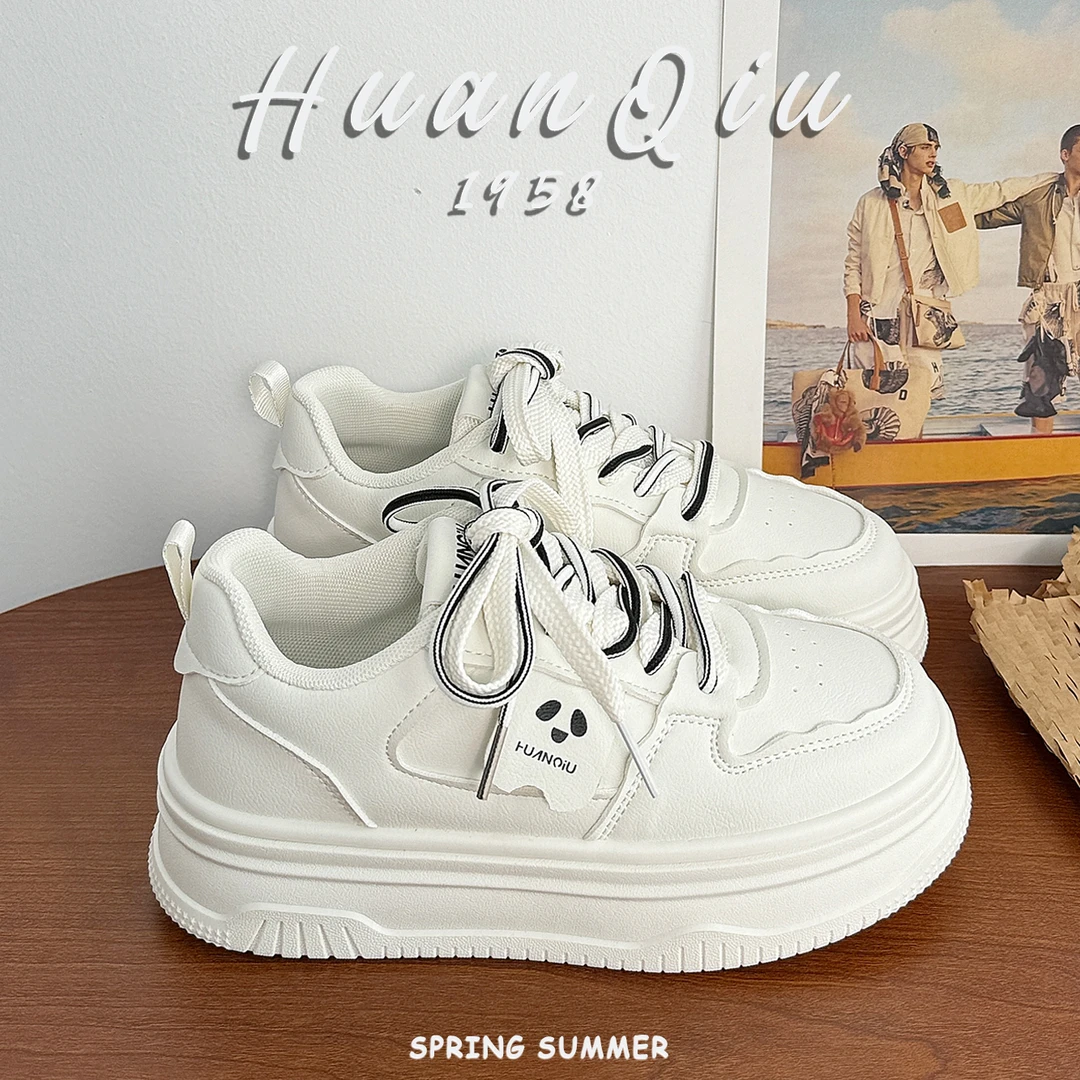 环球奶fufu小白鞋子可爱高颜值超软底板鞋女松糕厚底增高学生百搭