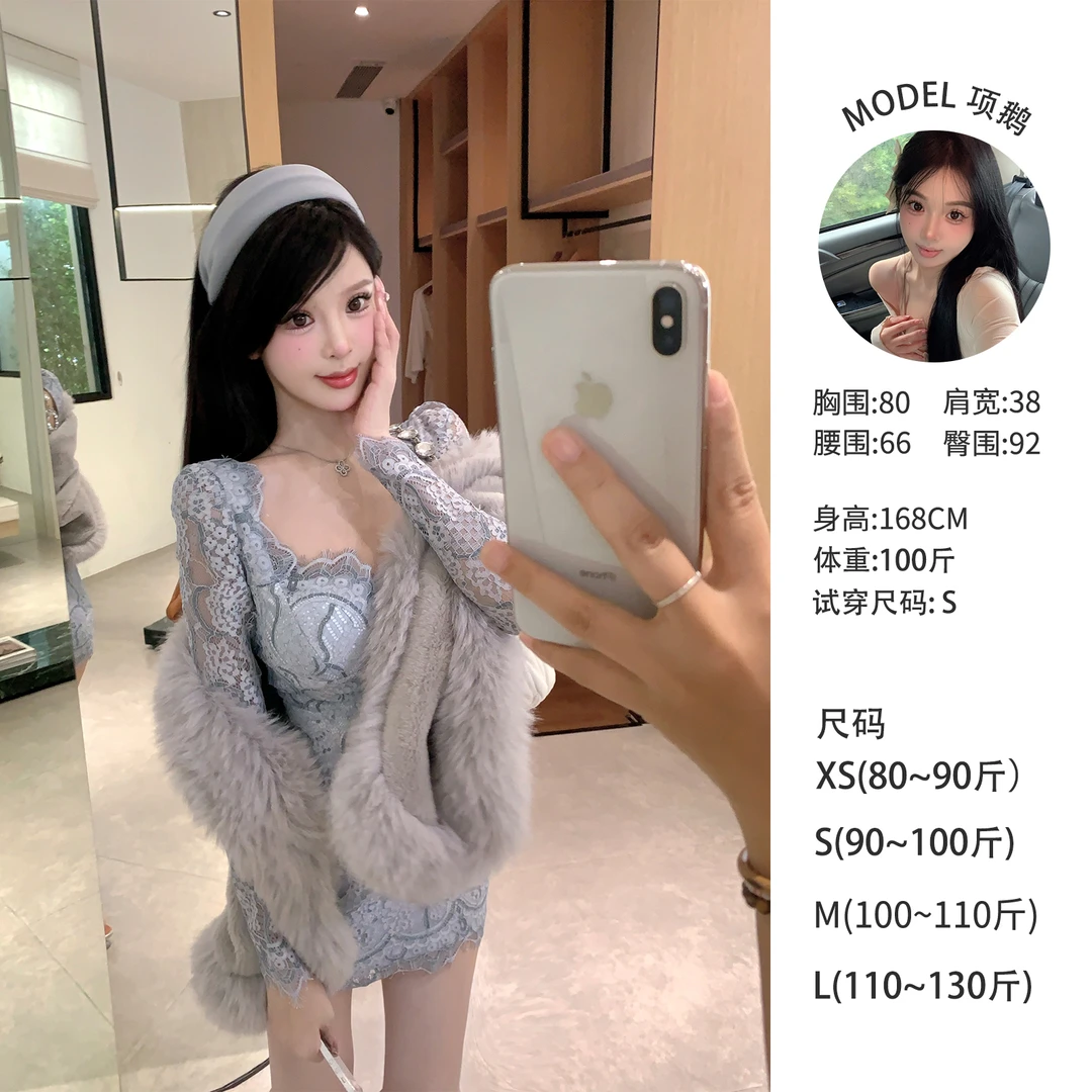 天鹅er 【巴黎左岸】蕾丝款中性风性感臀围纯欲E24Q3591