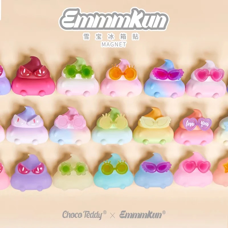 【代拆】Emmm君眼碌碌多巴胺系列雪宝冰箱贴磁吸盲盒公仔礼物装饰