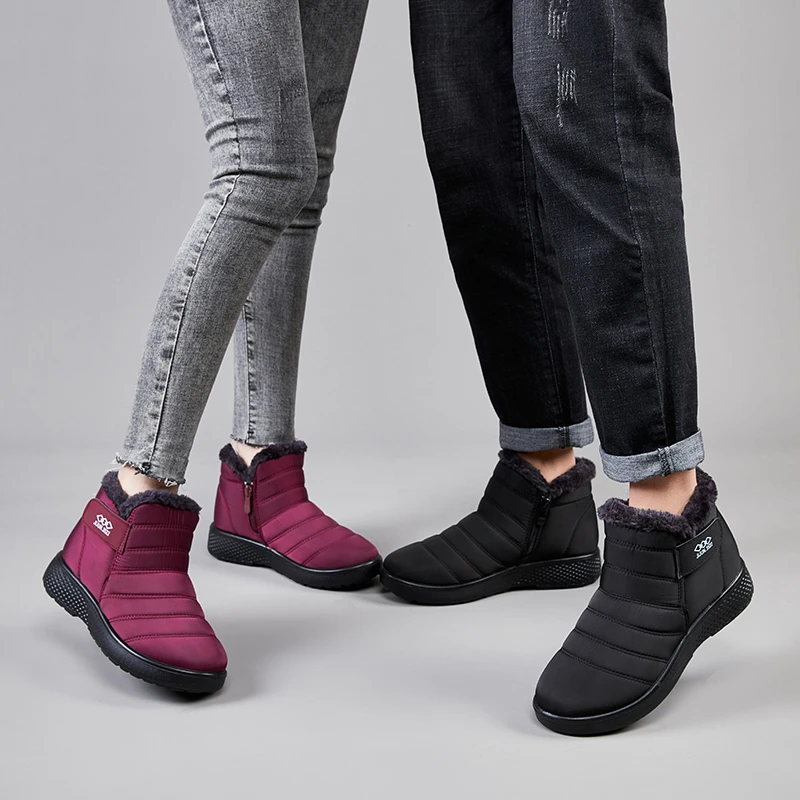 【男女同款】3522正品户外雪地靴平底防水防滑加厚款保暖过冬大棉鞋