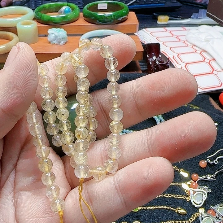 和田玉（糖玉）手链未镶嵌秋*