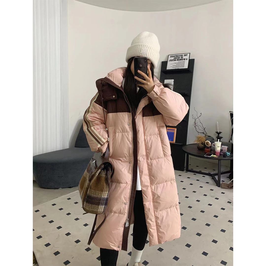 SHAOE清仓专场 冬季新款白鸭绒羽绒服女中长款外套H2023080206