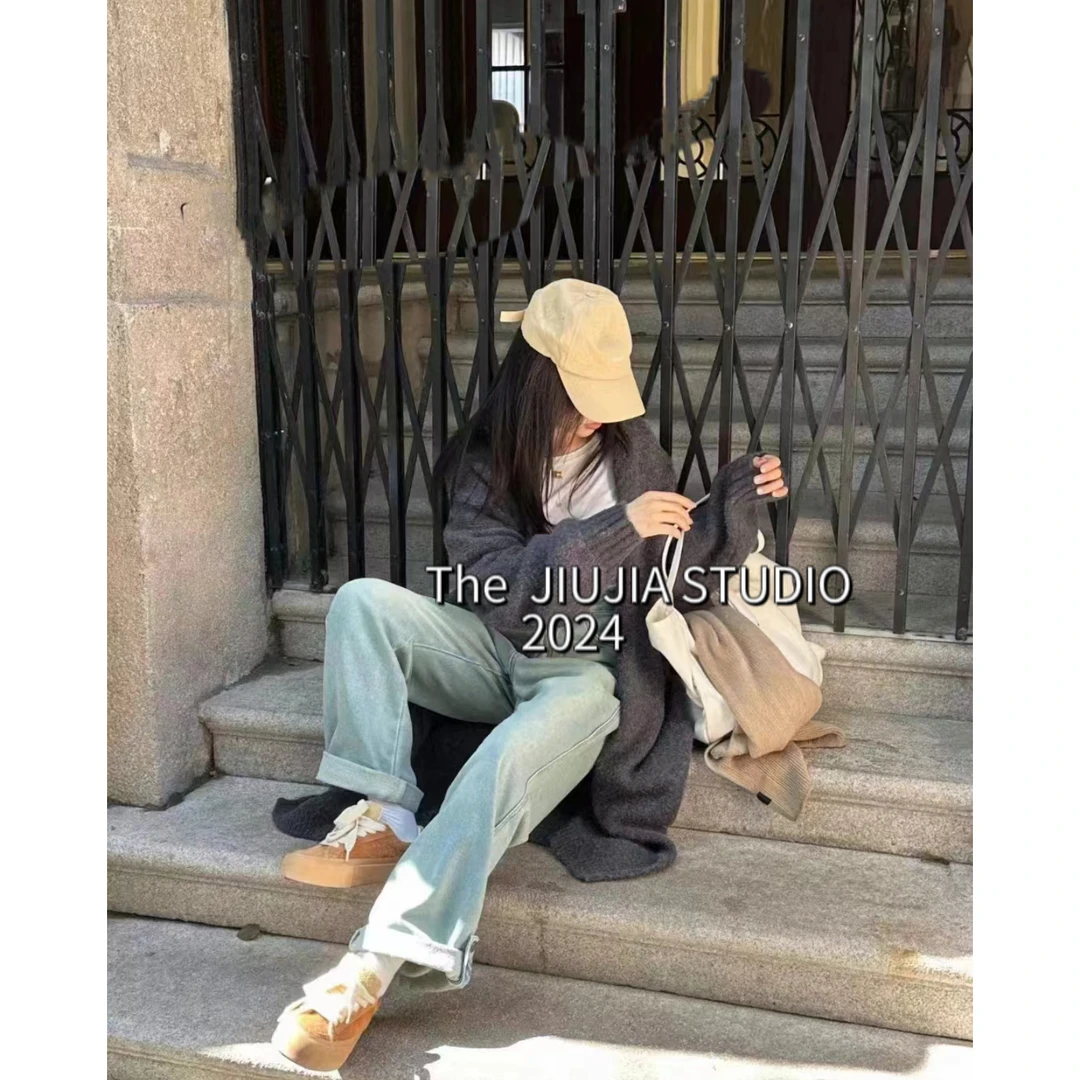 复古怀旧牛仔裤~新款显瘦休闲两穿百搭牛仔裤