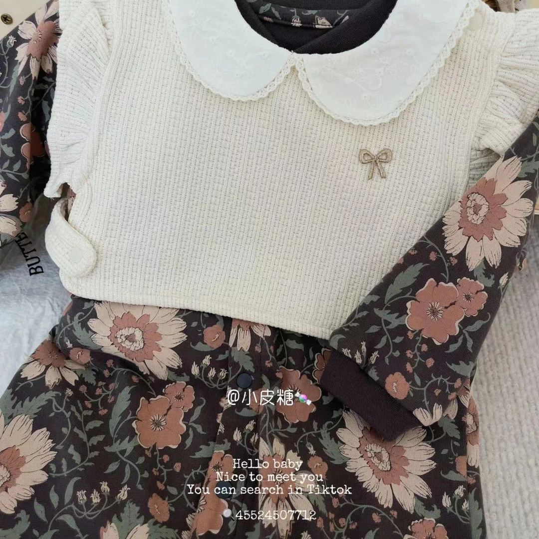 正版授权娃丽比迷踪花幕系列新生儿连体衣爬服百棉家居服婴儿哈衣