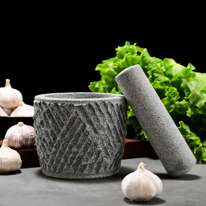 捣碎辣椒剥蒜压蒜器大号手工捣蒜器石头蒜臼子家用研磨器石臼捣药