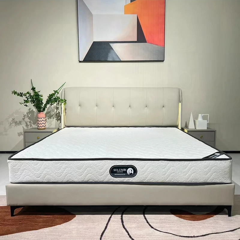 MDCG4180-4#意式皮床轻奢双人床意式极简主卧大床简约婚床免洗