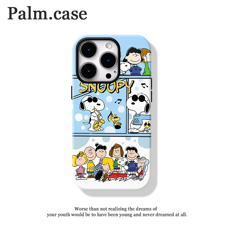 适用【苹果/华为/oppo/vivo/小米】菲林二合一可爱软壳手机壳史努比