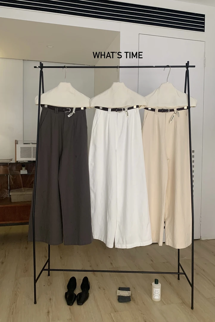 2024早秋系列百搭奶茶棕简约阔腿裤90066#