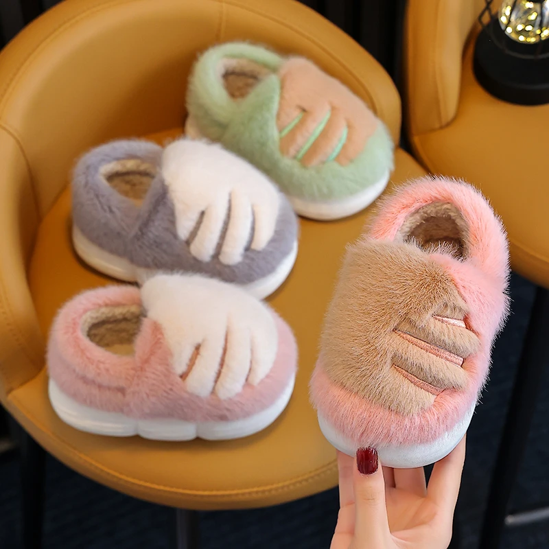 儿童棉拖鞋冬季新款卡通室内家用女童可爱防滑男童保暖宝宝棉拖鞋