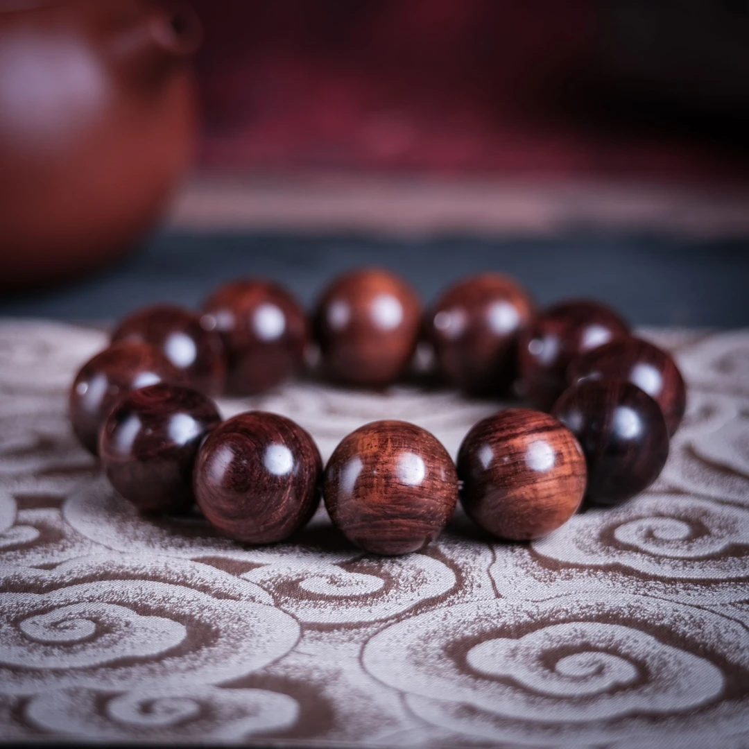 海南黄花梨紫油梨老料2.0cm手串