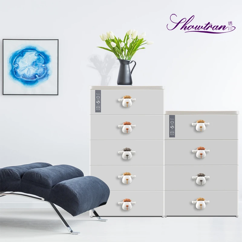 绣川showtran哚哚羊密封收纳柜北欧抽屉式加厚衣柜宝宝床头床边柜