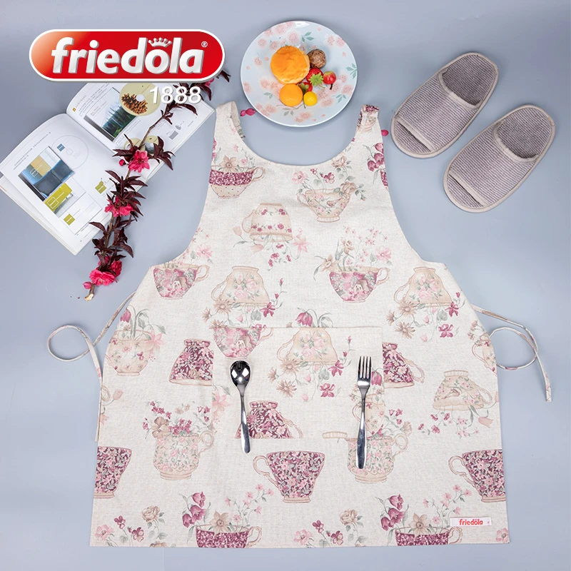 friedola芙丽朵拉防水防油FR小清新围裙下午茶小碎花纯棉同款围裙