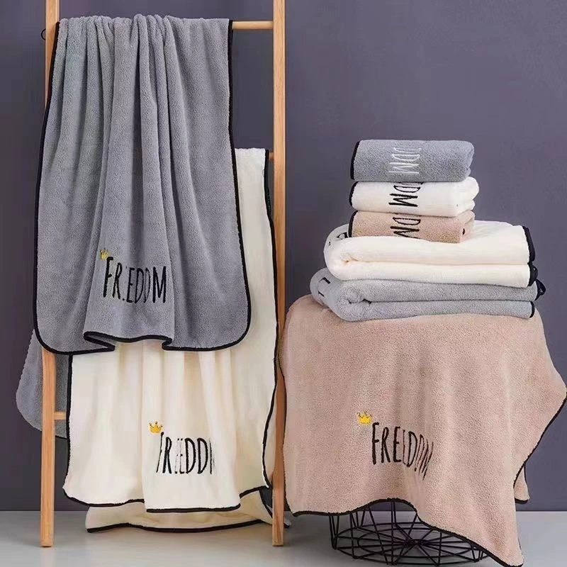 浴巾成人加大速吸水柔软不掉毛不掉色男女速干洗澡浴巾干发帽毛巾