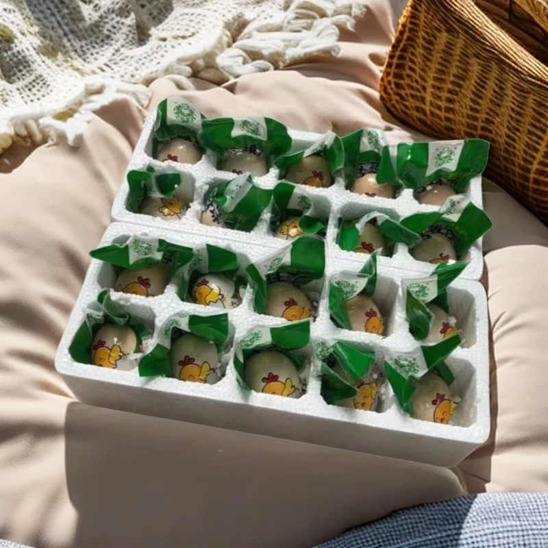 臻选精品13天孵化香辣味活珠子土鸡熟制钢化蛋毛鸡蛋鸡胚蛋开袋即