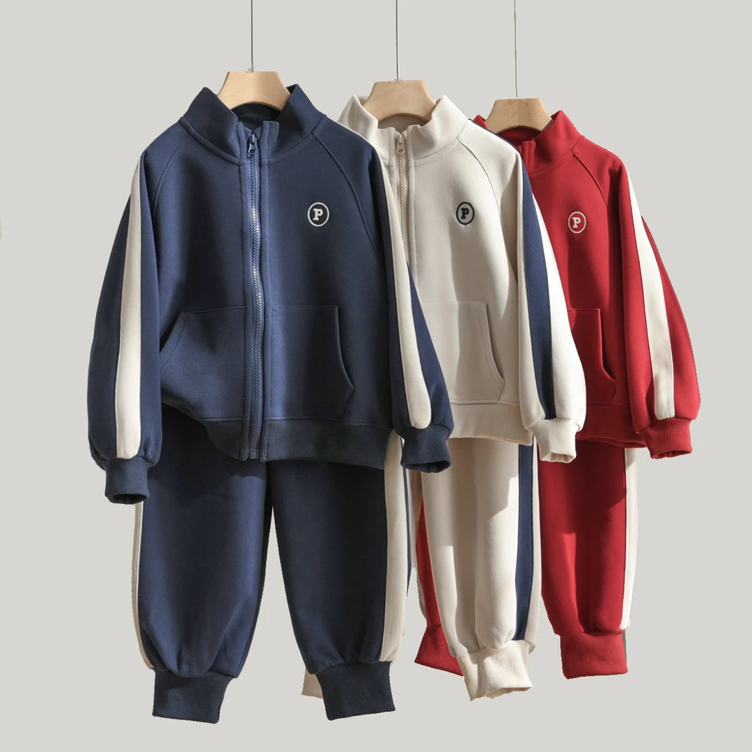 单件拍 儿童学院外套 男女童立领开衫 中大童运动卫裤 春秋 86143