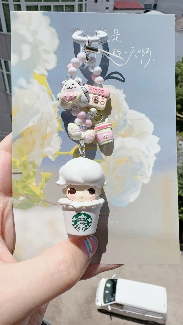 2024新款女孩时尚可爱手工DIY手机链个性少女钥匙扣包包挂件ins