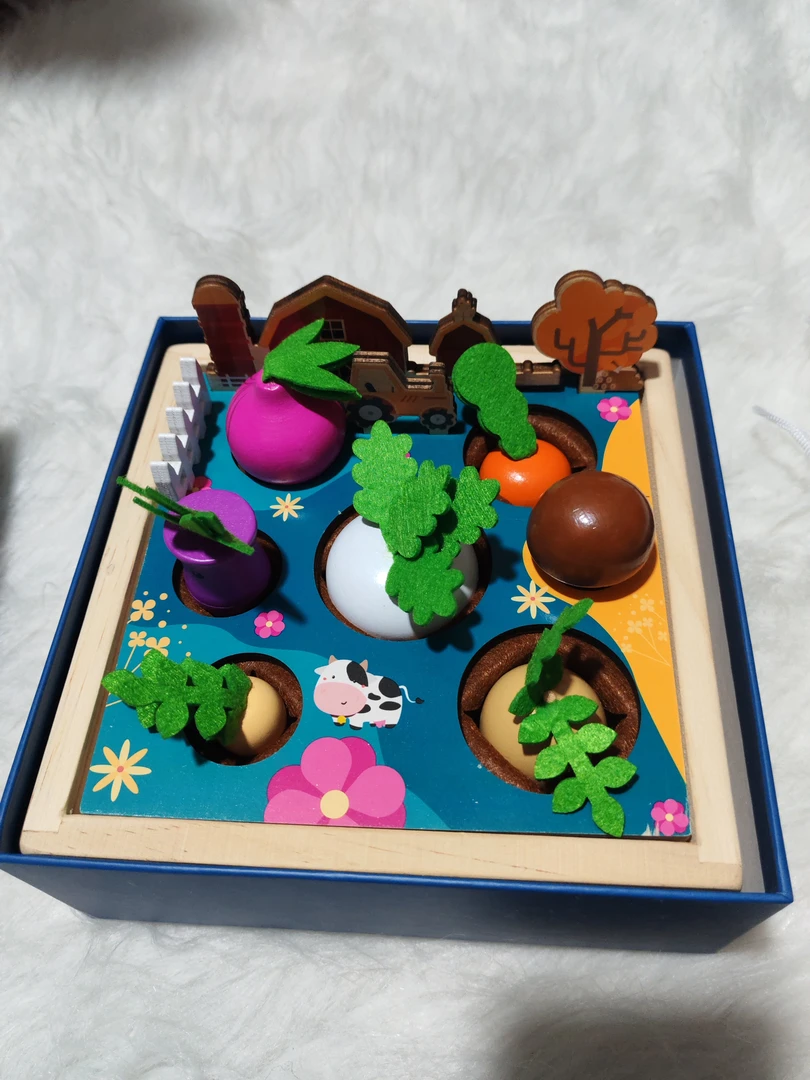 034过家家拔萝卜实木积木