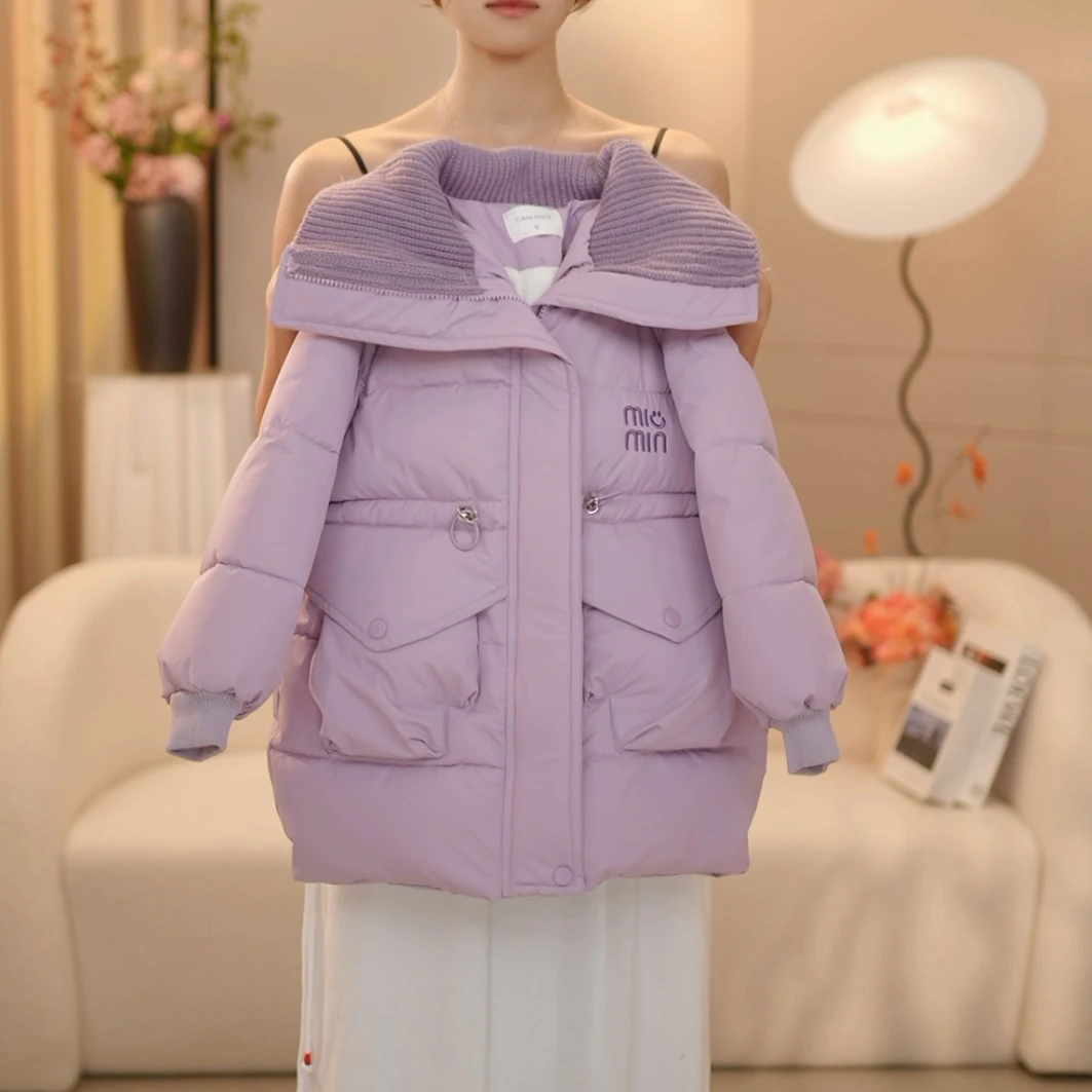 boboe/波波鹅2024秋冬装加绒韩版时尚百搭加棉加厚外套--Y3507