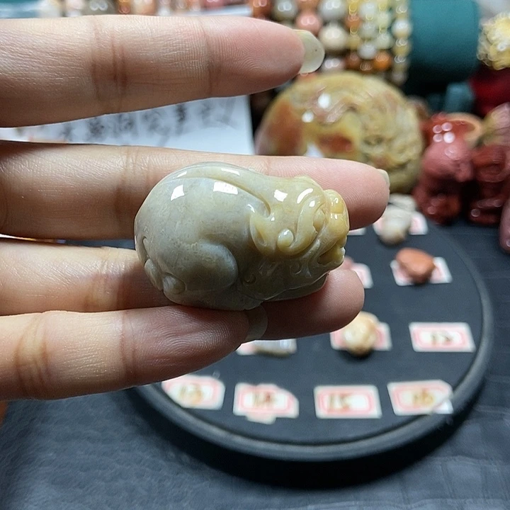 硅化珊瑚（珊瑚玉）牌未镶嵌33