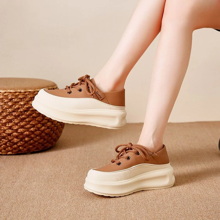 2024秋季新款百搭女鞋乐福鞋夏季厚底透气软底单鞋