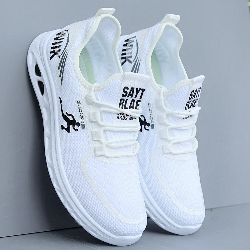 夏季新款轻薄透气网鞋男防臭百搭休闲软底跑步鞋男潮流学生运动鞋