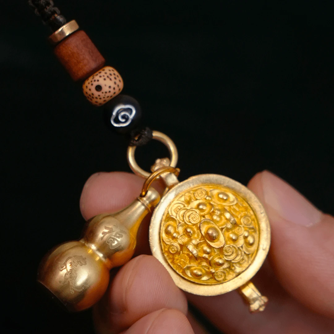 聚盆十二生肖钥匙扣葫芦高级随身挂件松弛感