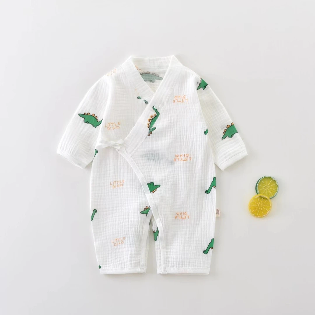 暖暖---婴儿纱布连体衣新生儿宝宝夏款幼儿