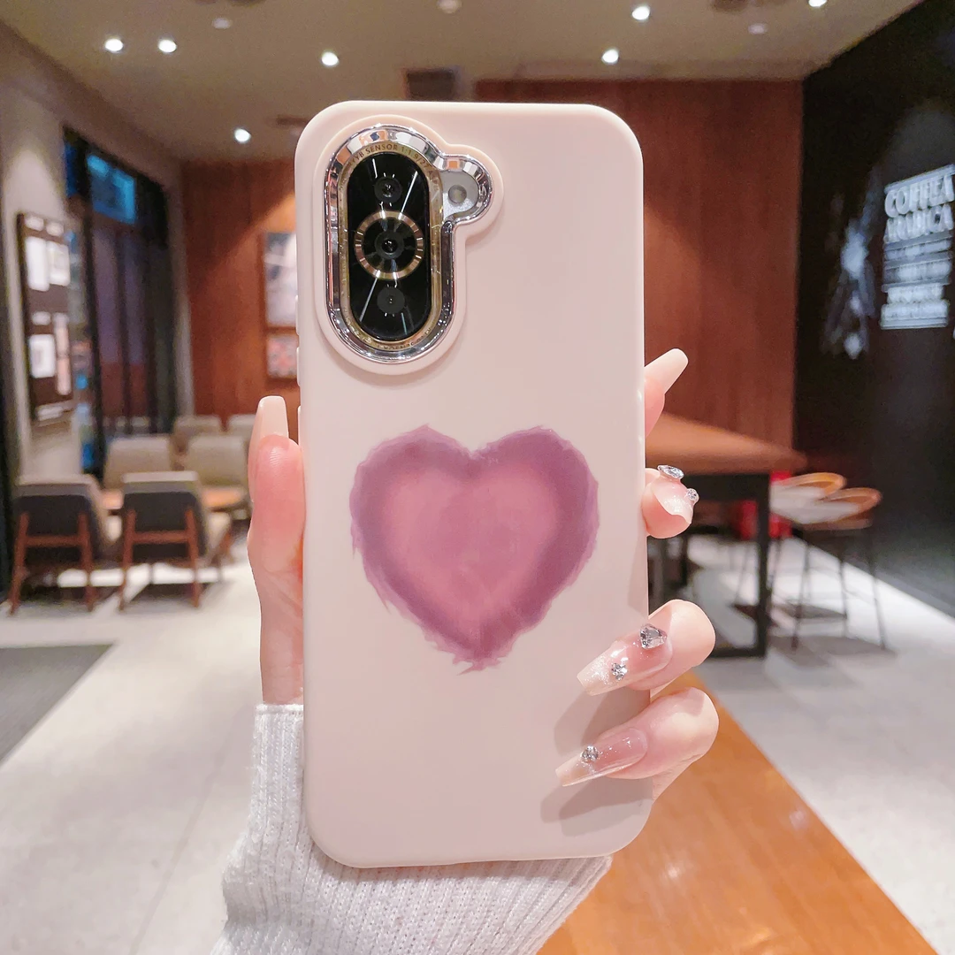 （华为nova10系列）银镜小胖墩适用华为nova10手机壳防摔可爱爱心
