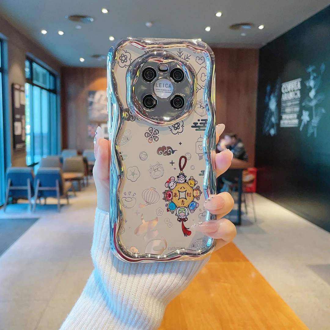 （华为Mate40系列）曲边纹电镀适用华为Mate40/40E/Pro/EPro手机壳