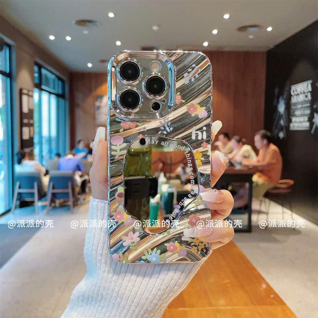 （iPhone11系列）电镀波纹镜子适用iPhone11/11Pro/11ProMax手机壳