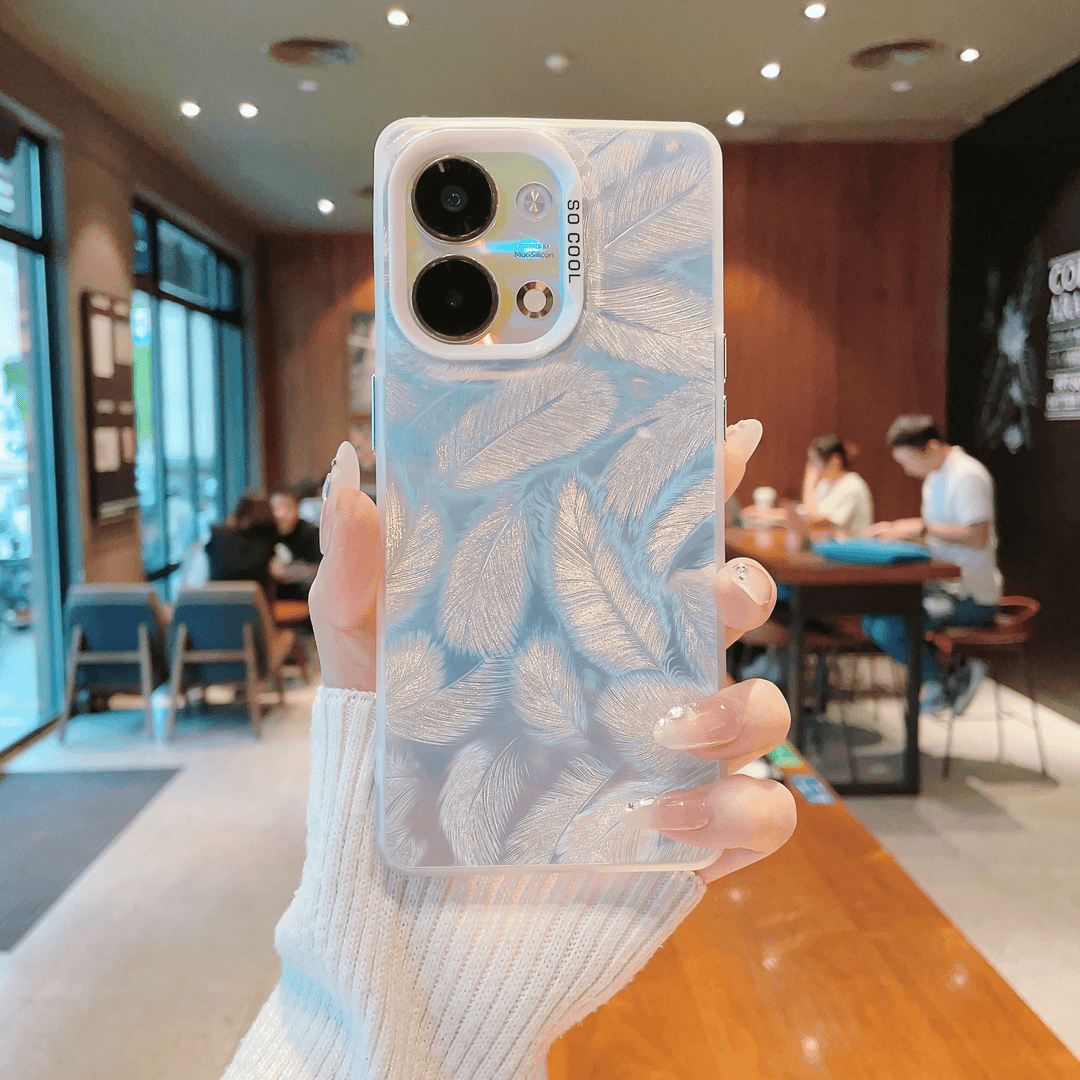 （OPPORENO9系列）羽玲羽毛壳适用OPPORENO9手机壳防摔保护套爆款潮