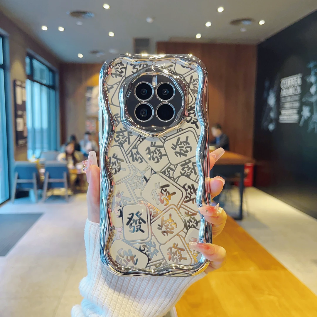 （华为Mate50系列）曲边纹电镀适用华为Mate50/50E/50Pro手机壳防摔
