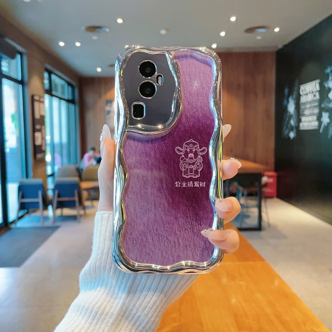 （OPPOReno10系列）曲边纹电镀适用OPPOReno10/10Pro/10Pro+手机壳
